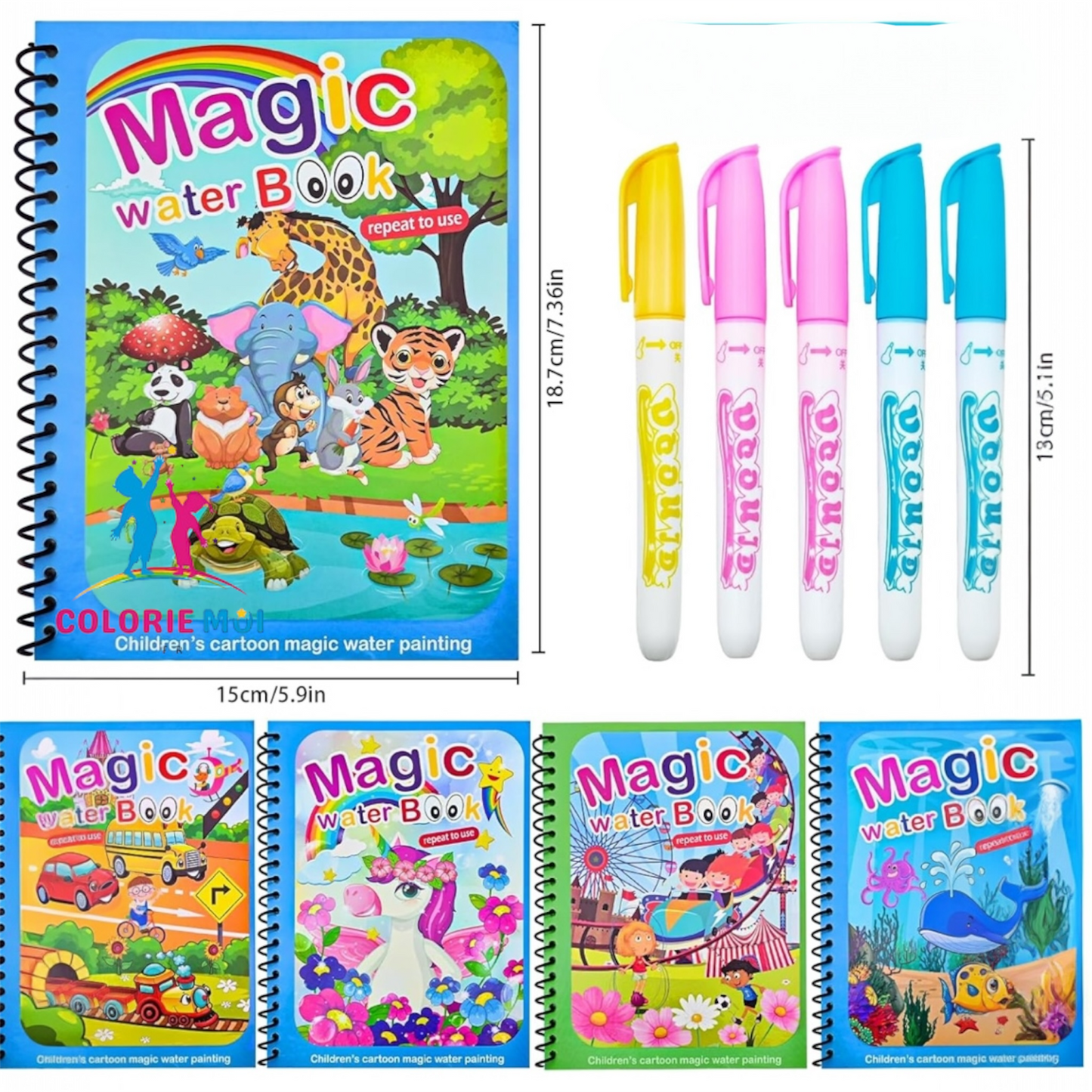 Color ME Livre Magique Dessin à l'Eau