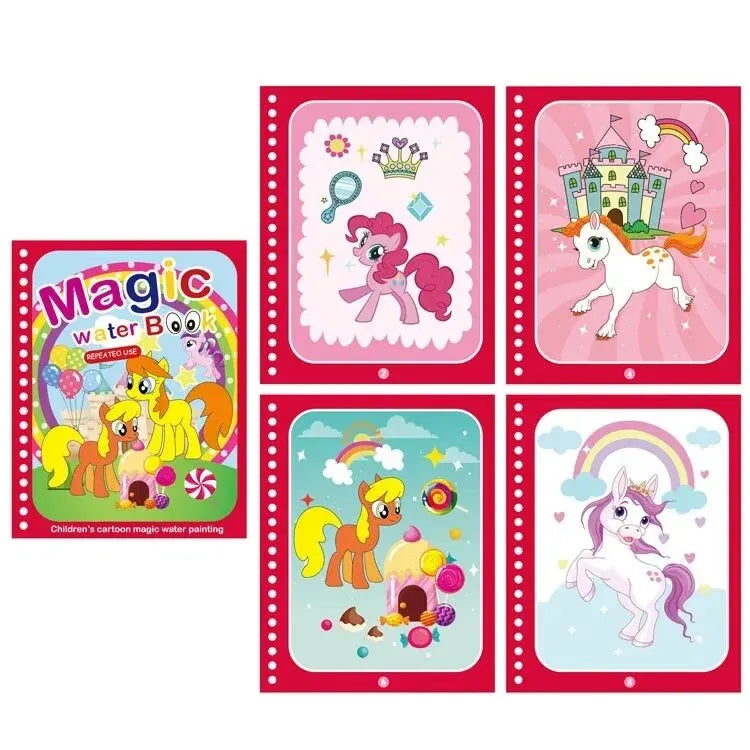 Magical Book Water Drawing Montessori Toys Reusable Coloring Book Magic Water Drawing Book Sensory Early Education for Children
