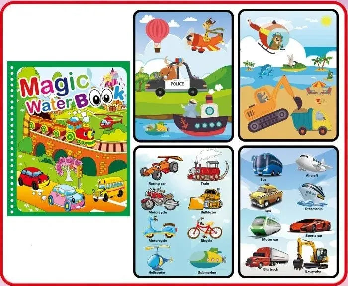 Magical Book Water Drawing Montessori Toys Reusable Coloring Book Magic Water Drawing Book Sensory Early Education for Children