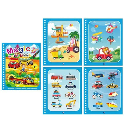 Magical Book Water Drawing Montessori Toys Reusable Coloring Book Magic Water Drawing Book Sensory Early Education for Children